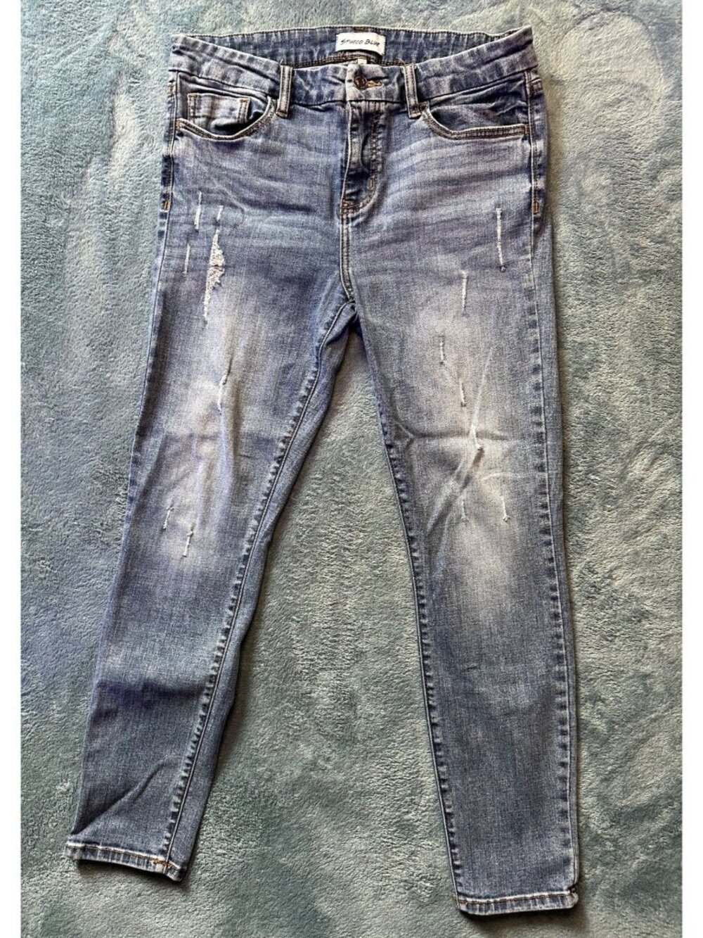 STUDIO BLUE Medium Wash Denim Ankle Jeans 29